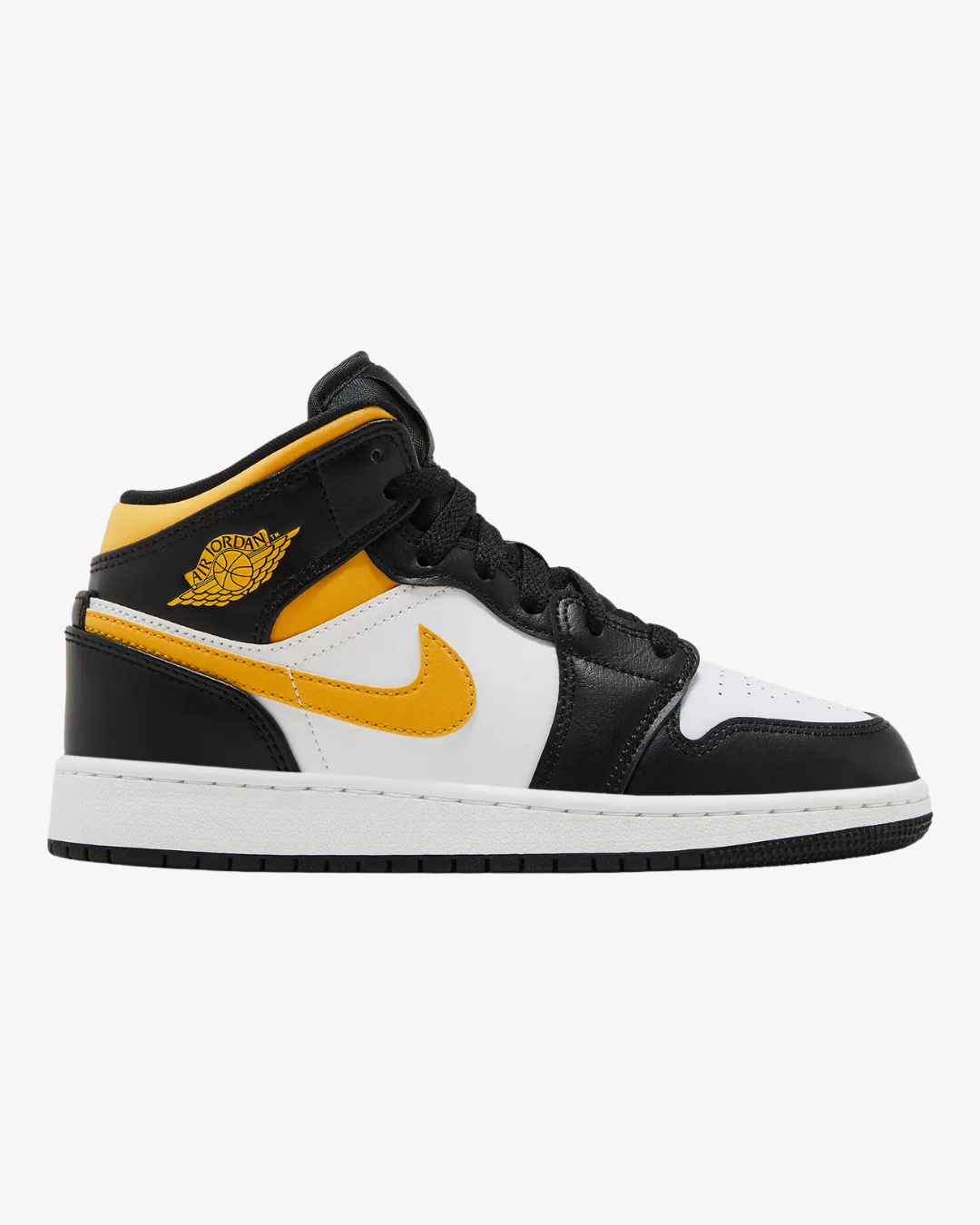 Air Jordan 1 Mid GS Black University Gold