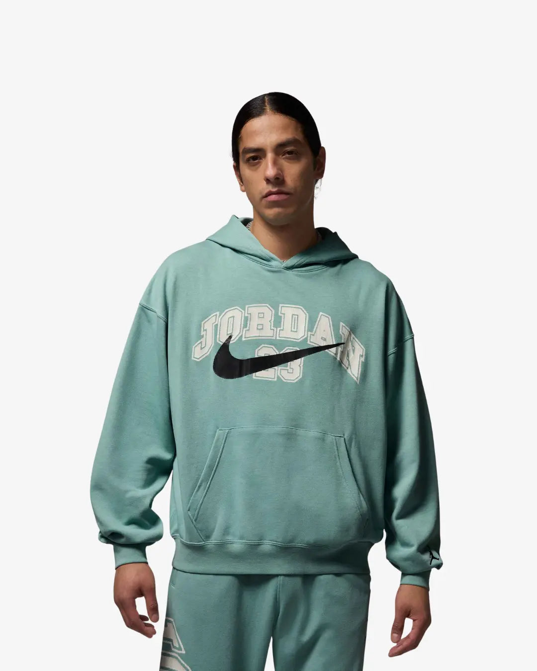 JORDAN MVP MENS OVERSIZED FRENCH TERRY PULLOVER HOODIE (Mineral Teal) Jordan