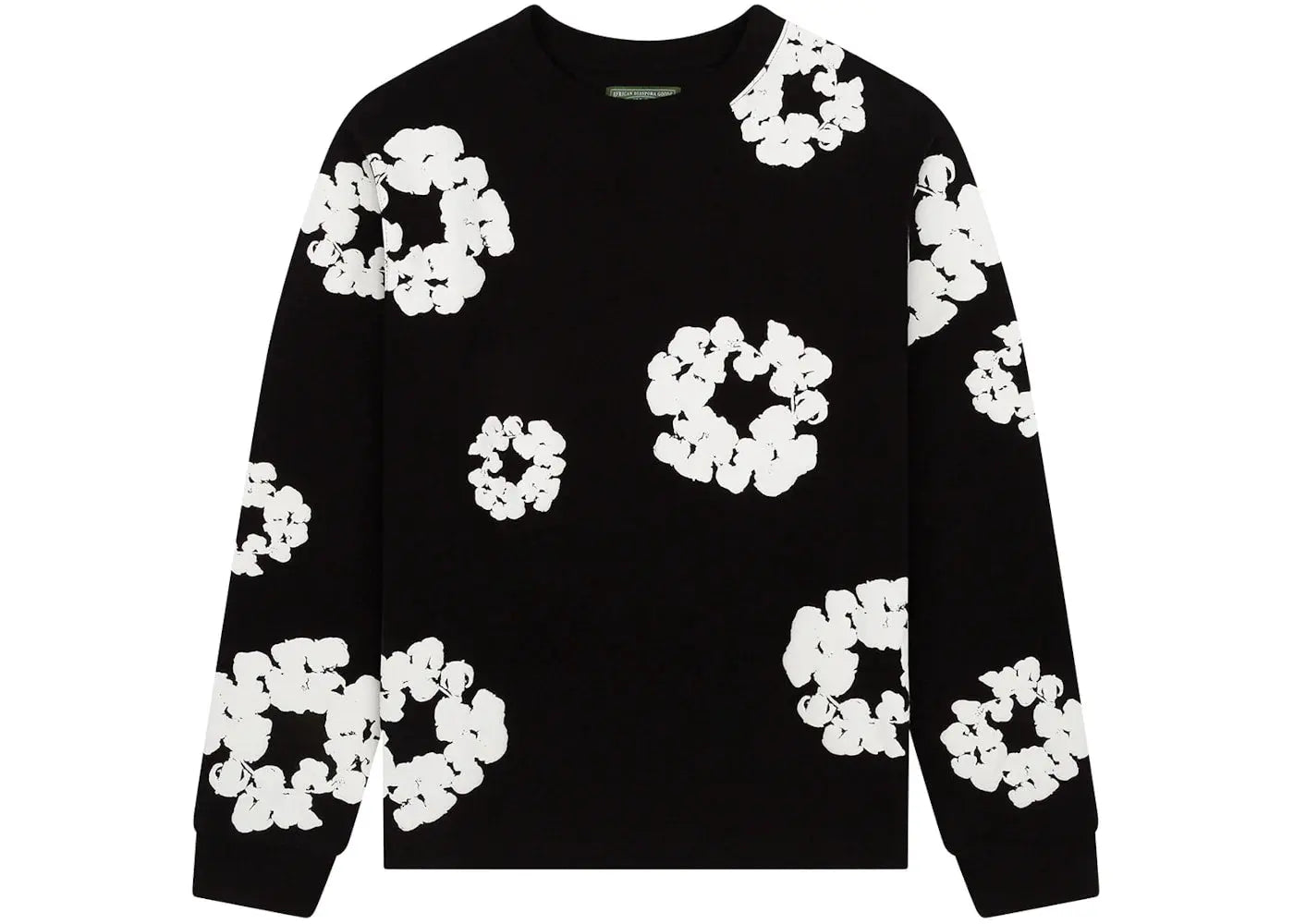 Denim Tears Long Sleeve Cotton Wreath T-shirt Black Basement