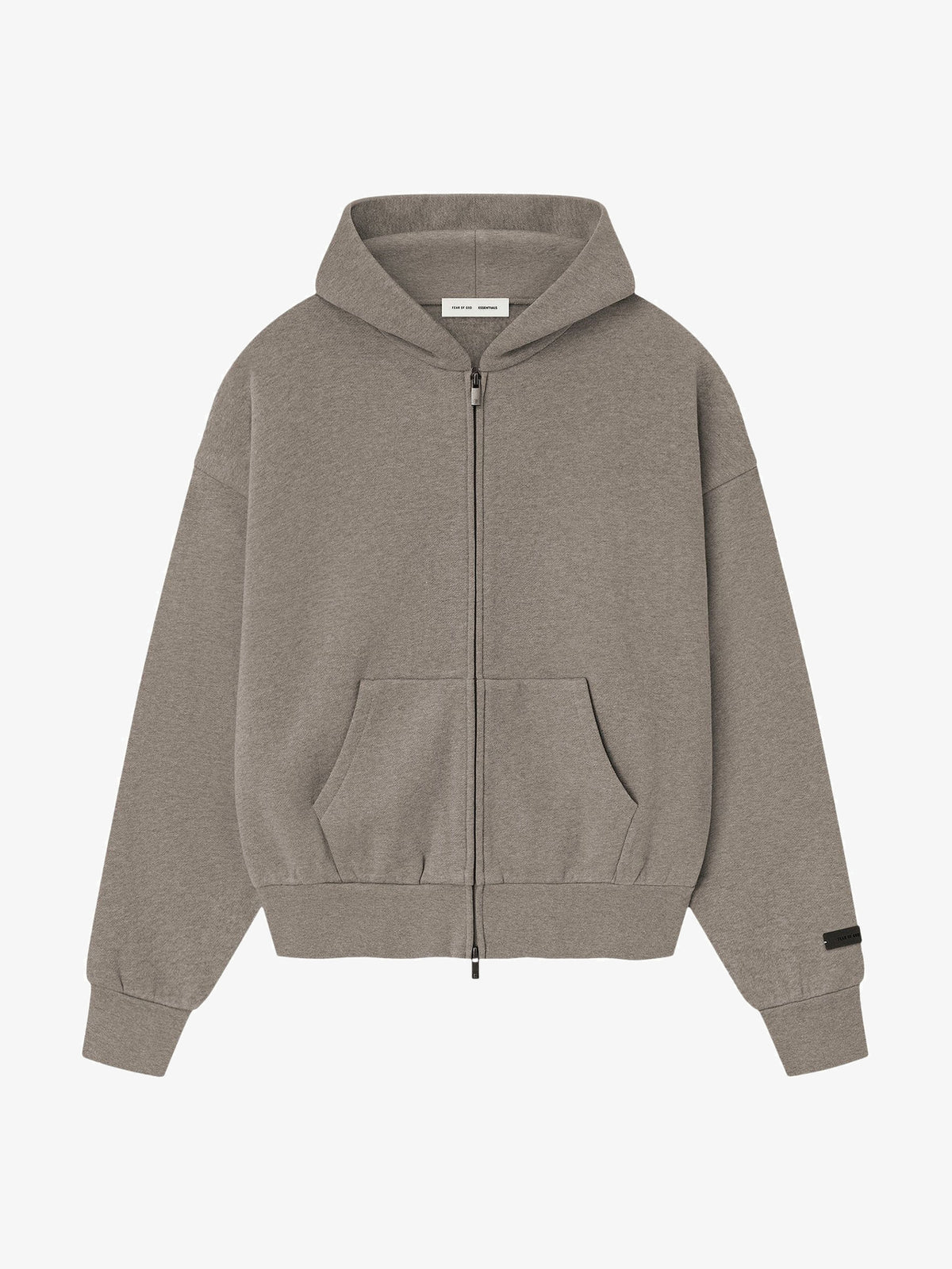 Fear of God Essentials Classic Fleece Zip-Up Hoodie 'Homestead Heather' – front