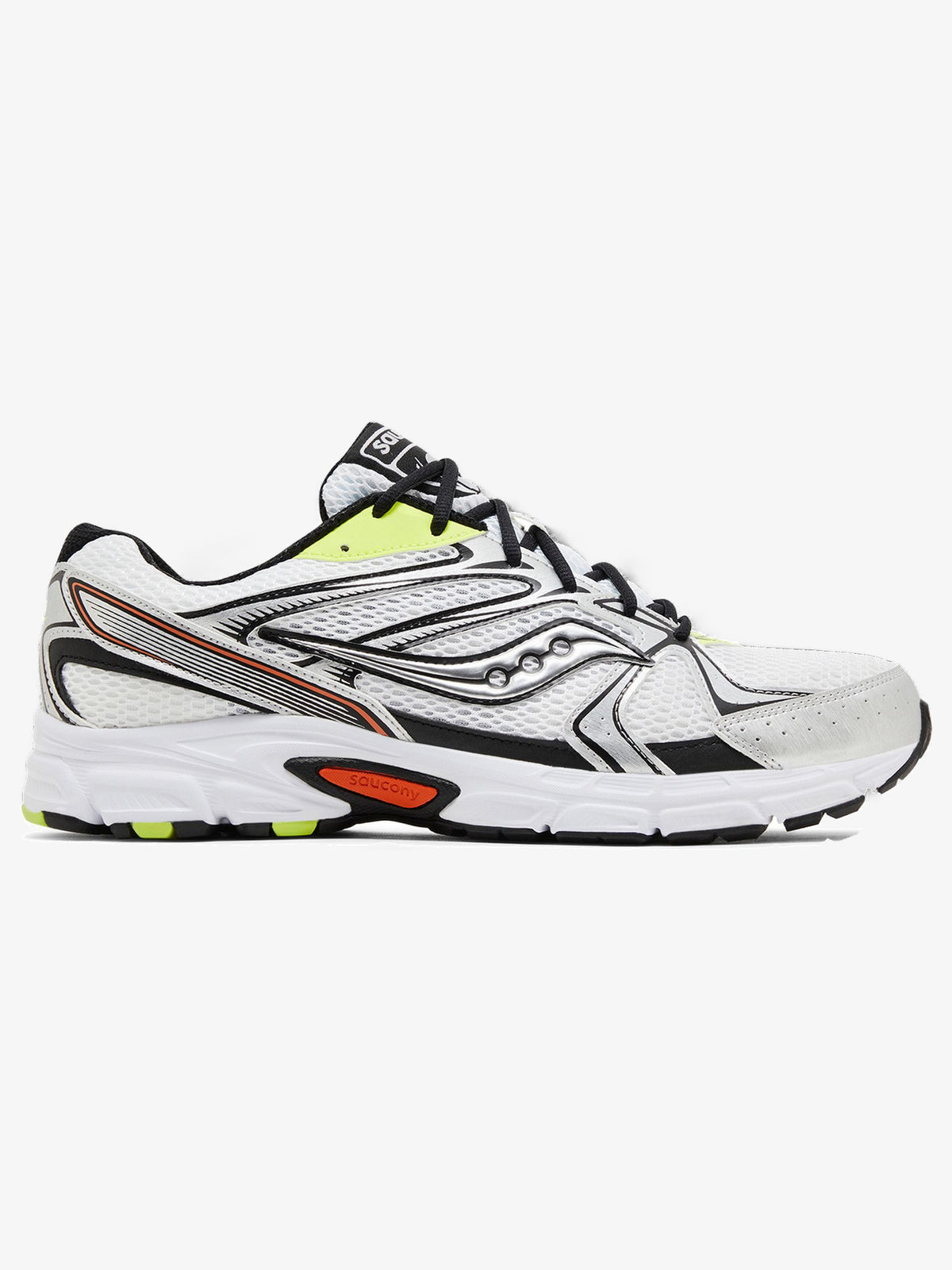 Saucony Grid Ride Millennium 'White Silver Lime Orange' β side