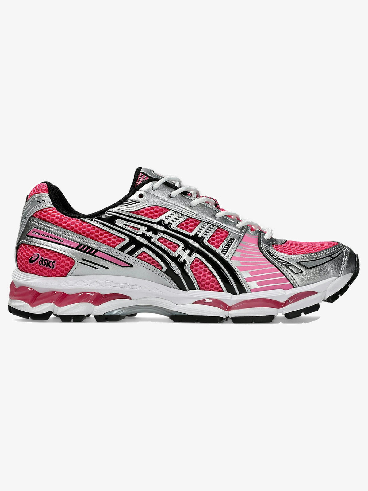 ASICS Gel-Kayano 12.1 'Dragon Fruit Black' β front three-quarter