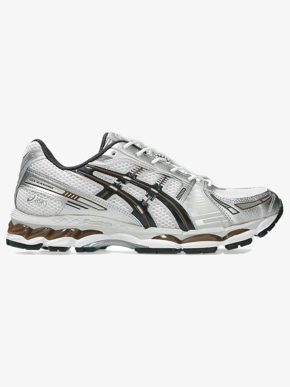 ASICS Gel-Kayano 12.1 'White Graphite Grey Brown' β front three-quarter