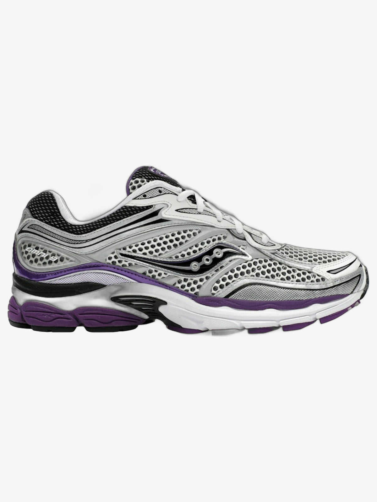 Saucony ProGrid Omni 9 'White Black Silver Purple' – side