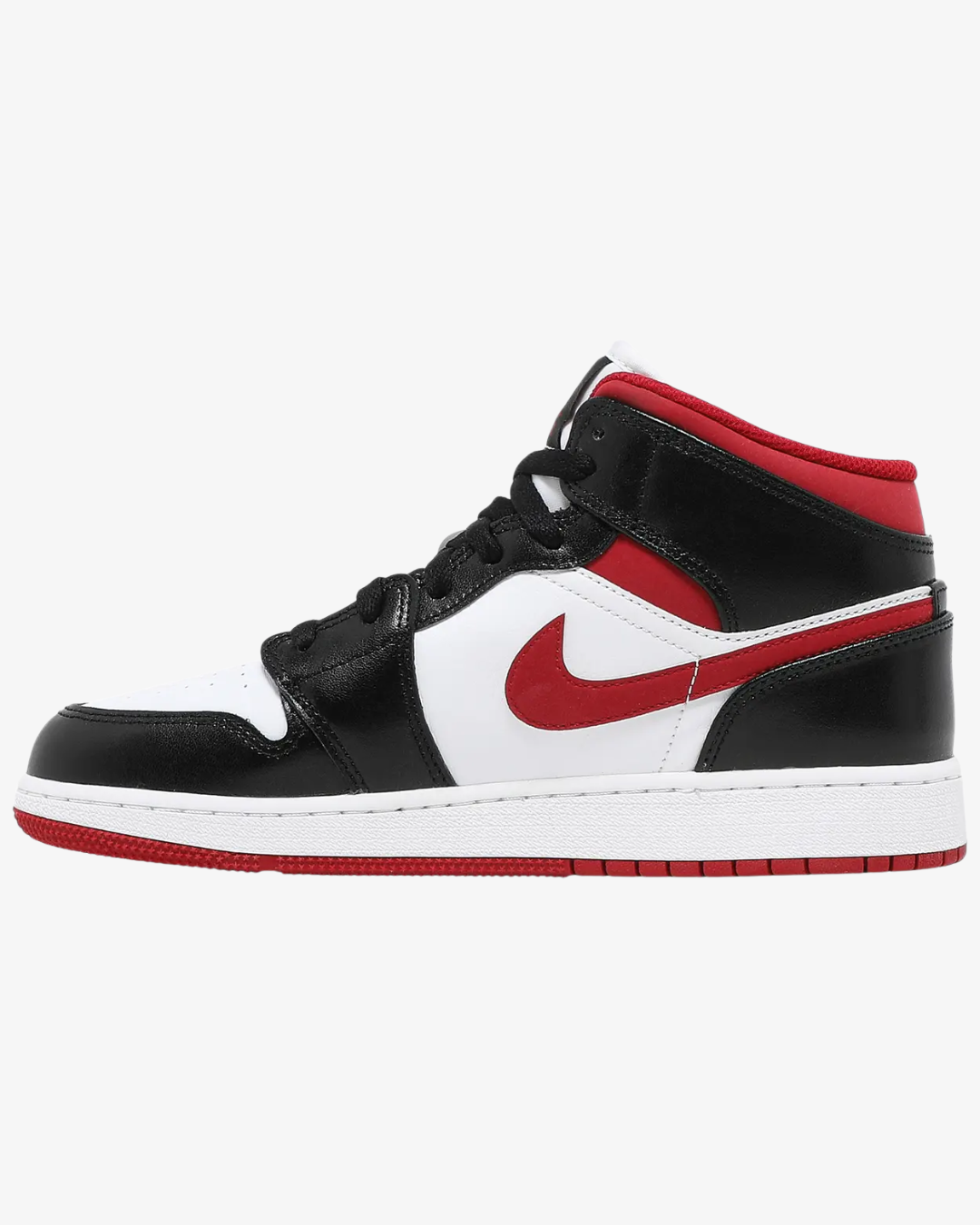 Air Jordan 1 Mid GS Black Gym Red