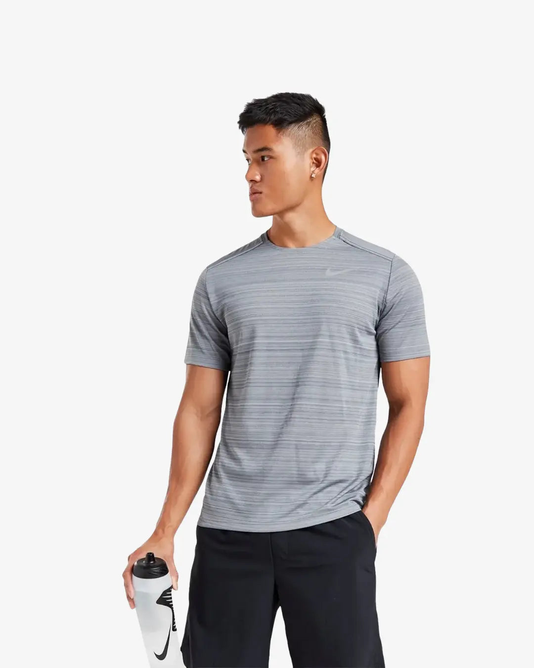 Nike Dri-FIT 1.0 Grey Miler Running T Shirt Basement