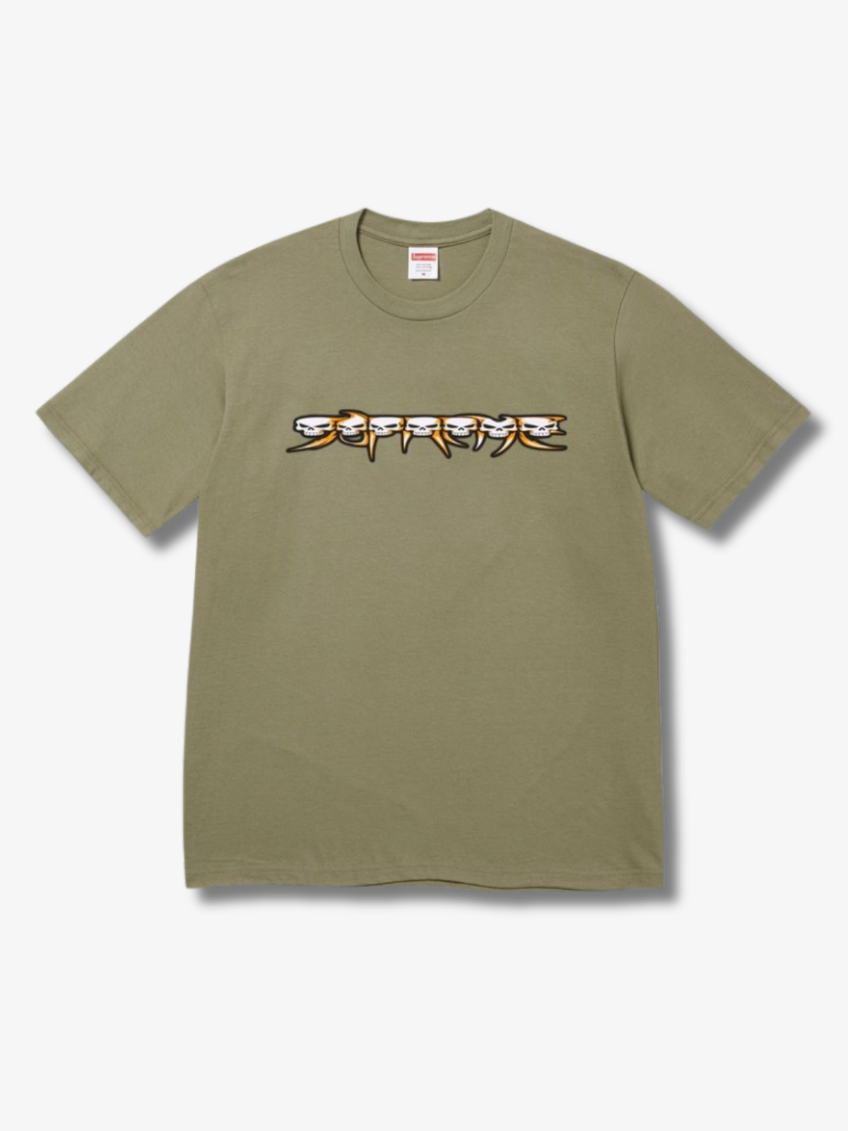 Supreme Skulls Spellout Tee Light Olive