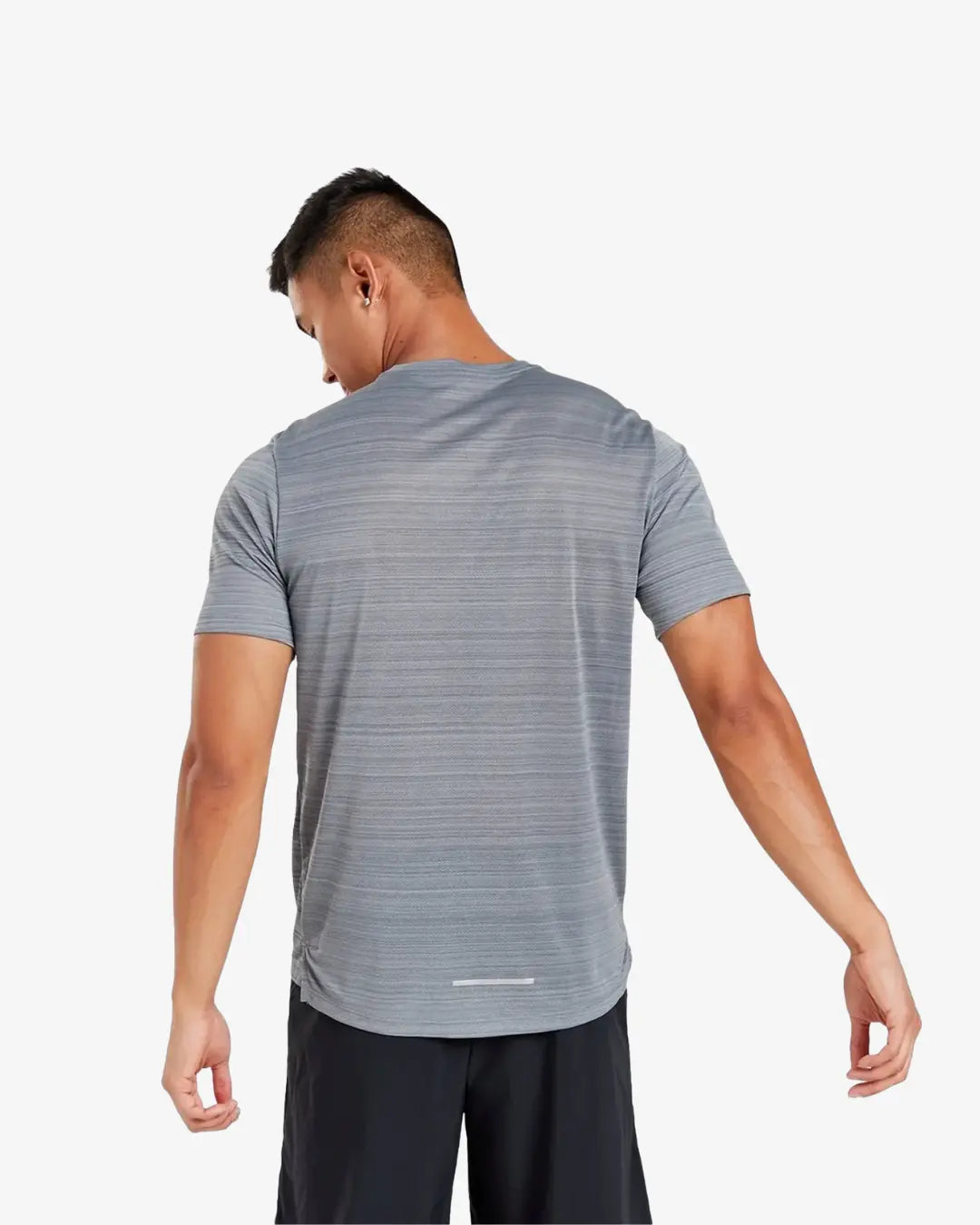 Nike Dri-FIT 1.0 Grey Miler Running T Shirt Basement