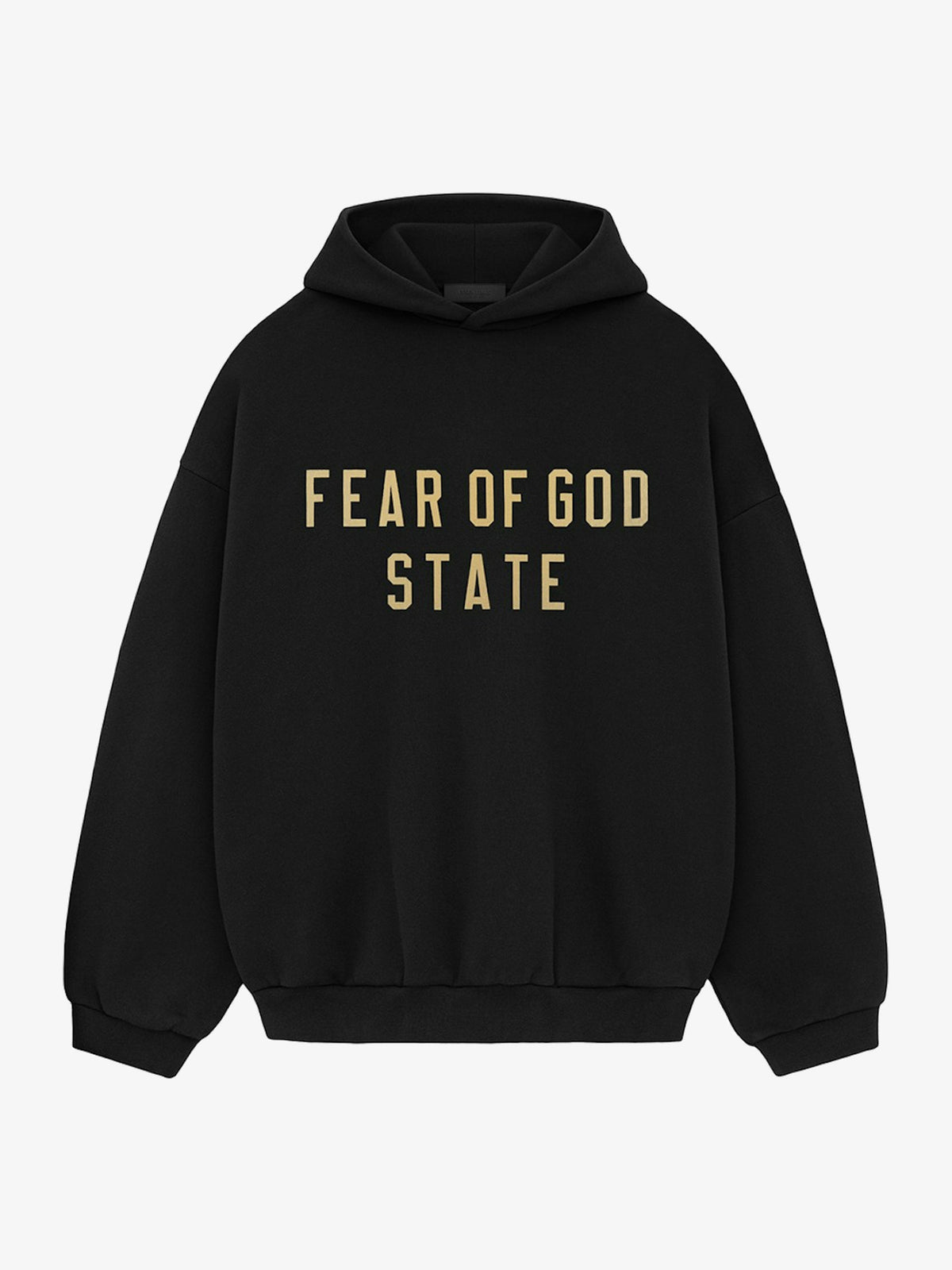 Fear of God Essentials Fleece Hoodie 'Black' – front three-quarter