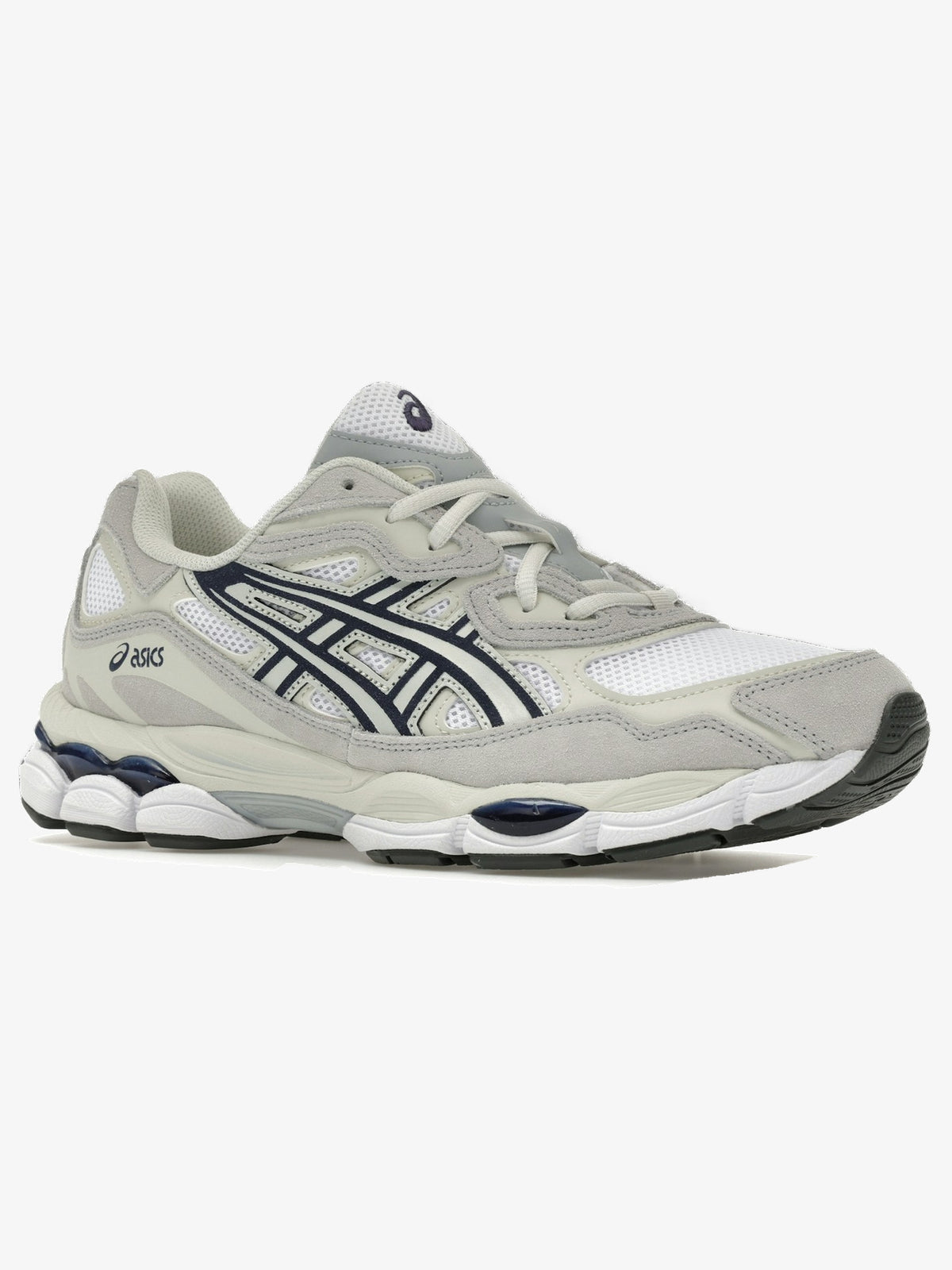 ASICS Gel-NYC 'White Midnight Navy Grey' β front three-quarter
