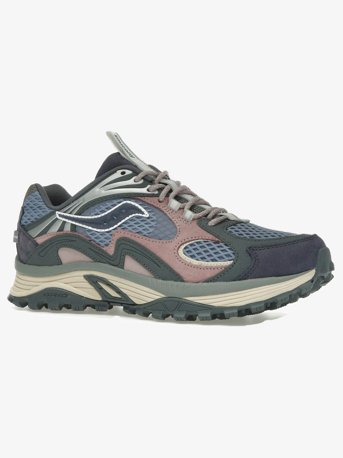 Saucony Grid Aura X 'Blue Multi' β front three-quarter