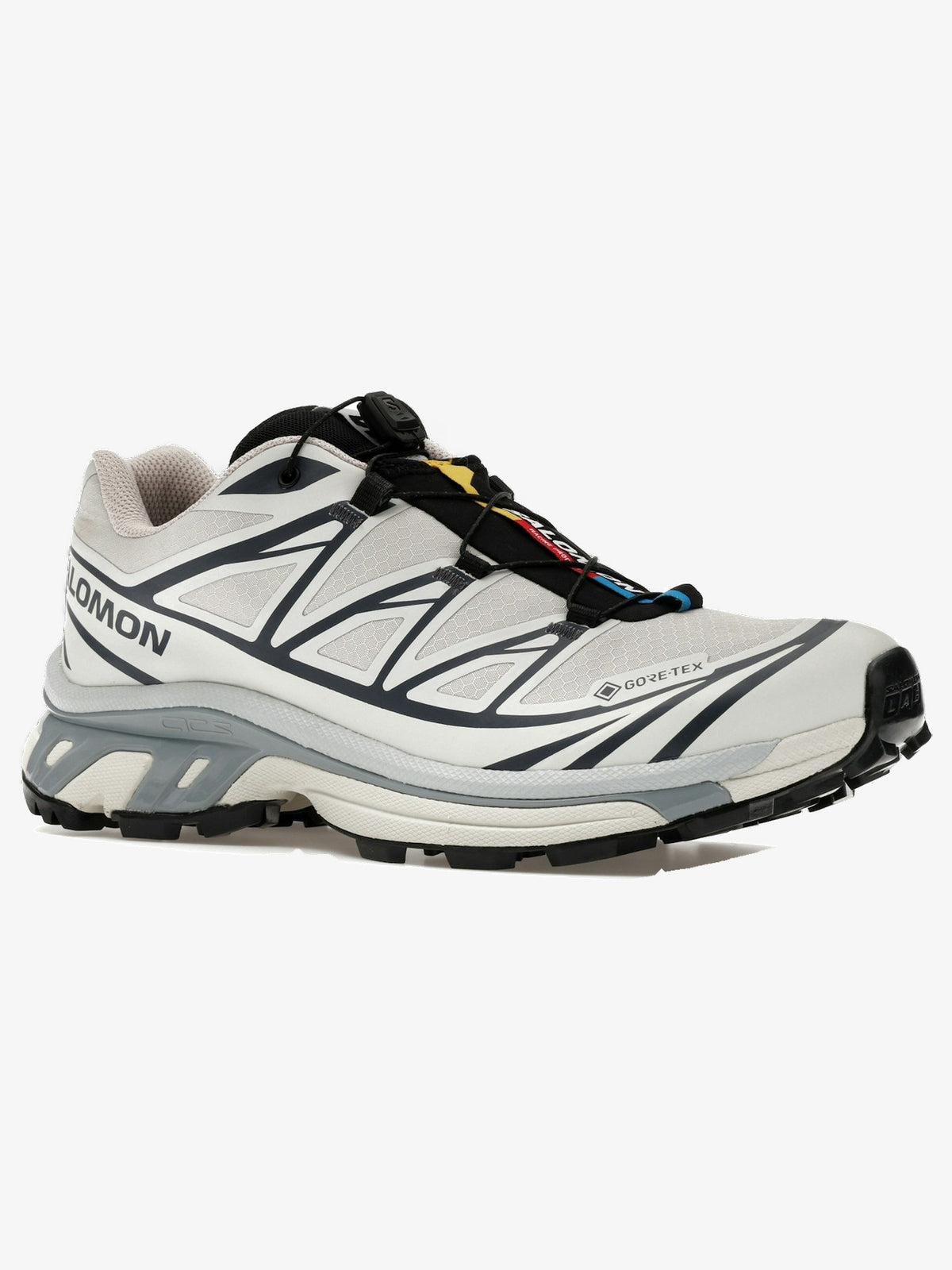 Salomon XT-6 Gore-Tex 'Silver Cloud Black' – front three-quarter