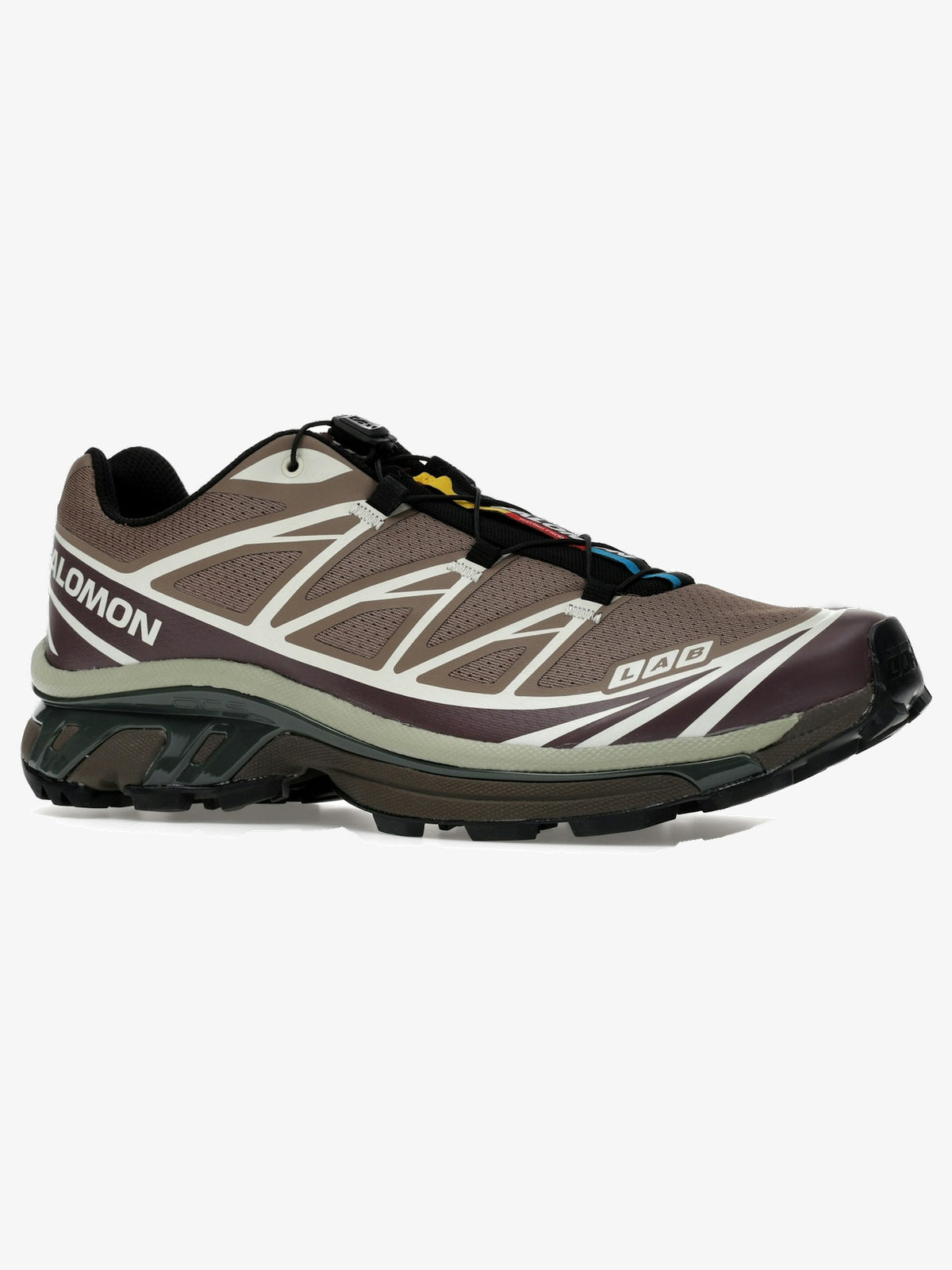 Salomon XT-6 'Walnut Huckleberry' β front three-quarter
