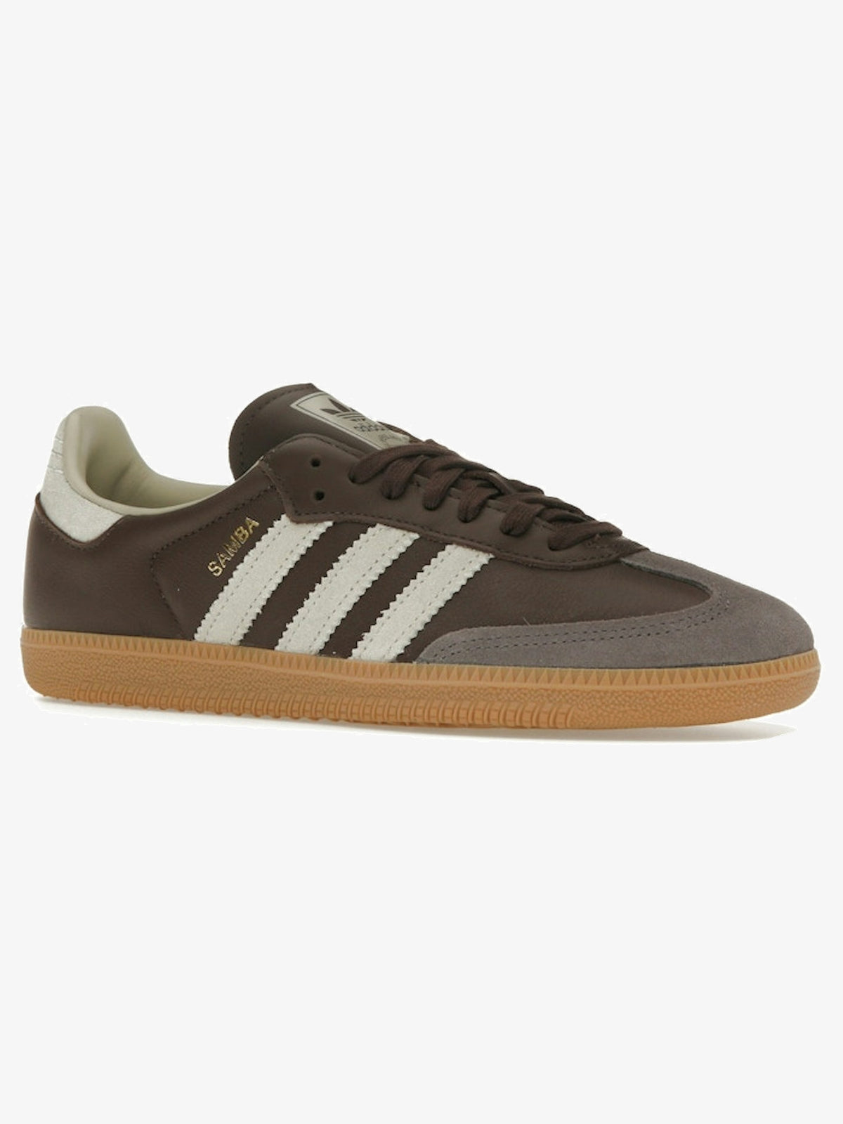 adidas Samba OG 'Brown Putty Grey' β front three-quarter