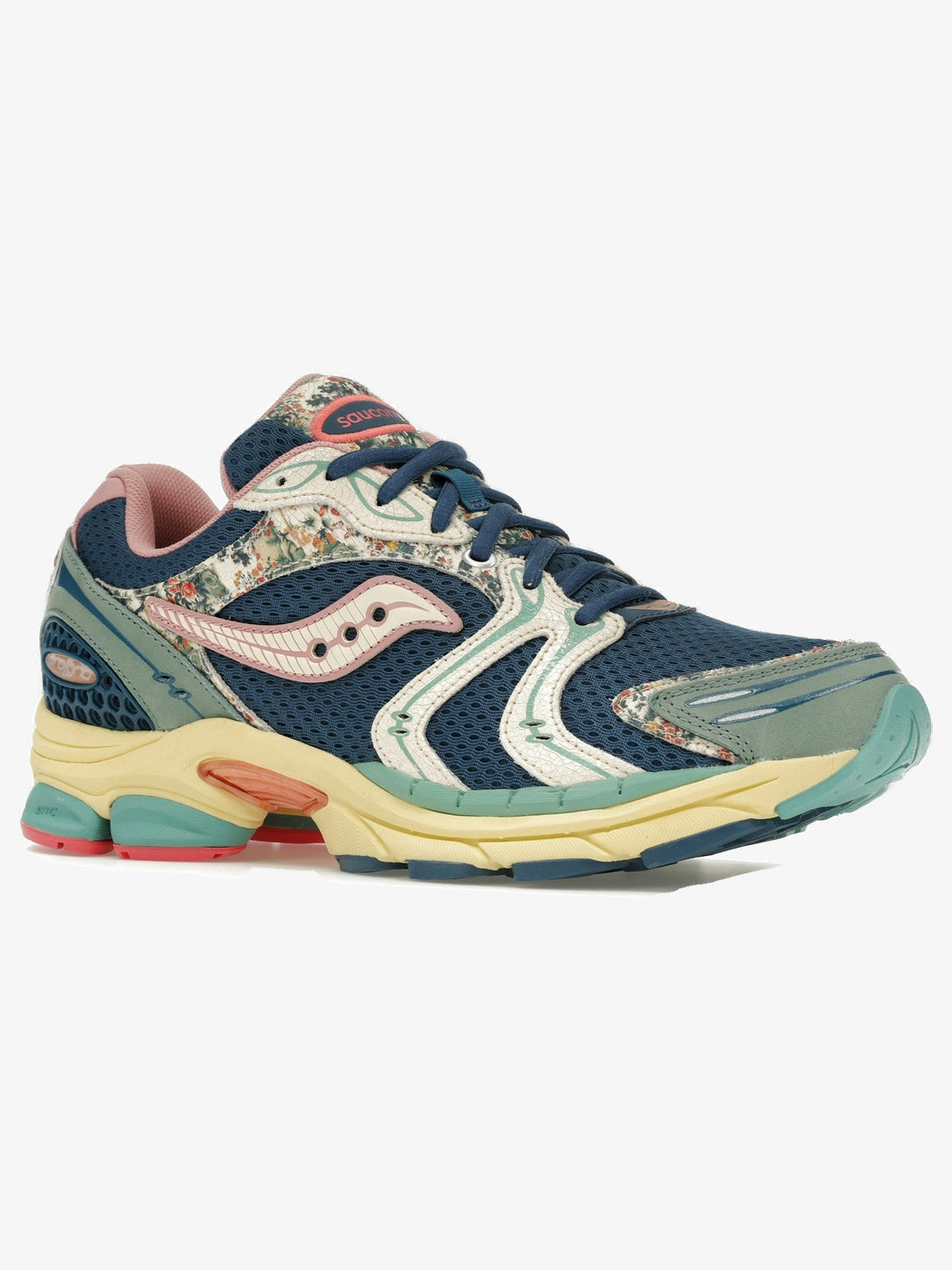 Saucony ProGrid Triumph 4 'Floral Blue Beige' β front three-quarter