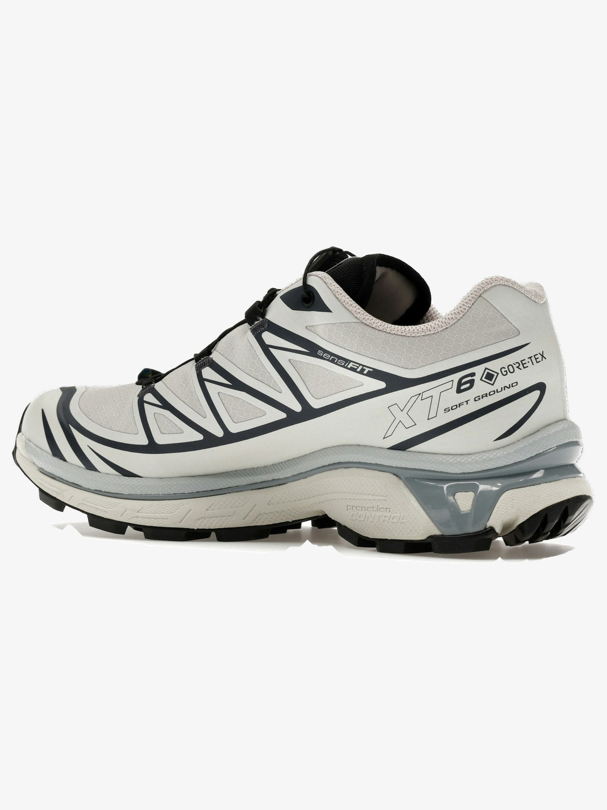 Salomon XT-6 Gore-Tex 'Silver Cloud Black' – rear three-quarter
