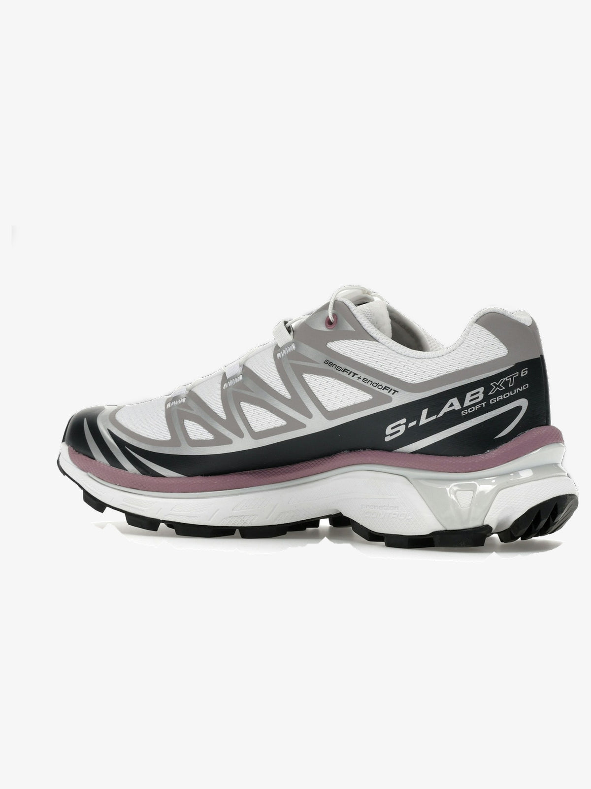 Salomon XT-6 'White Black Dusky Orchid' β rear three-quarter