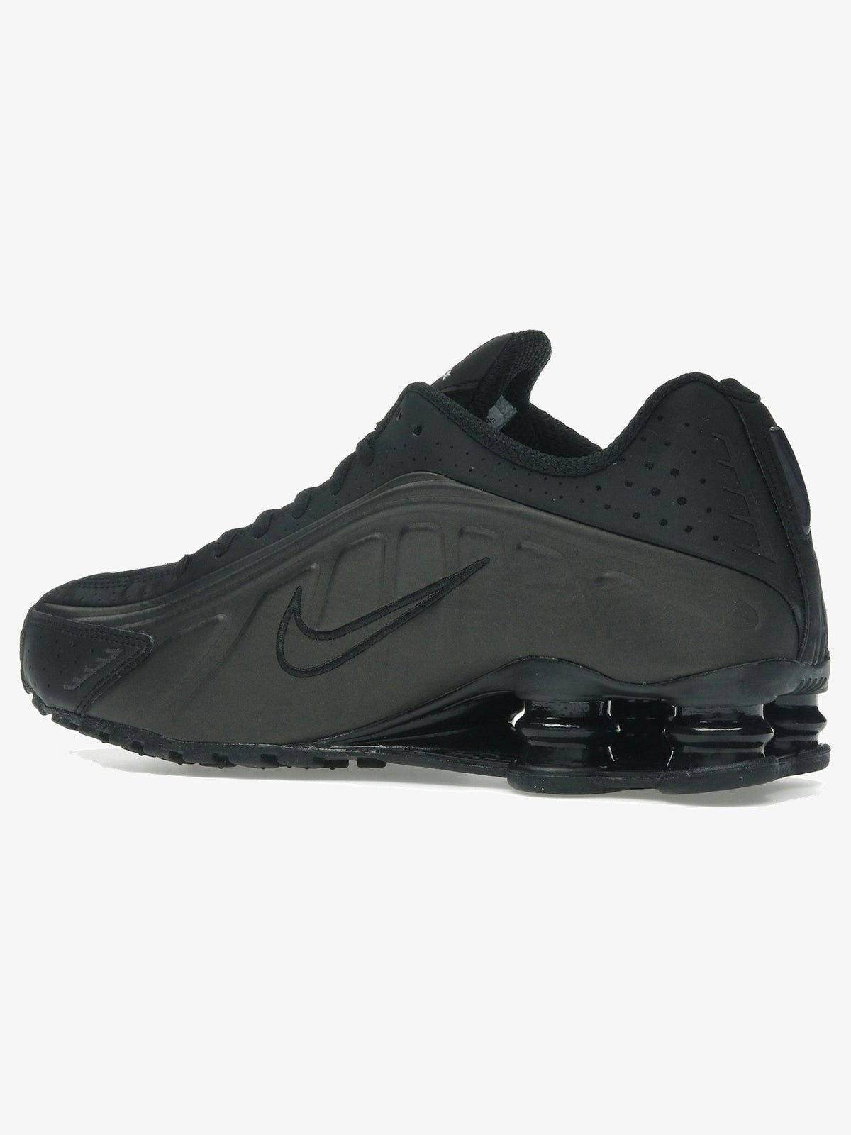 Nike Shox R4 'Black Bright Crimson' β rear three-quarter