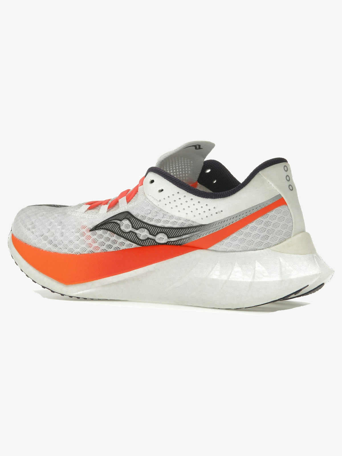 Saucony Endorphin Pro 4 'White Black' β rear three-quarter