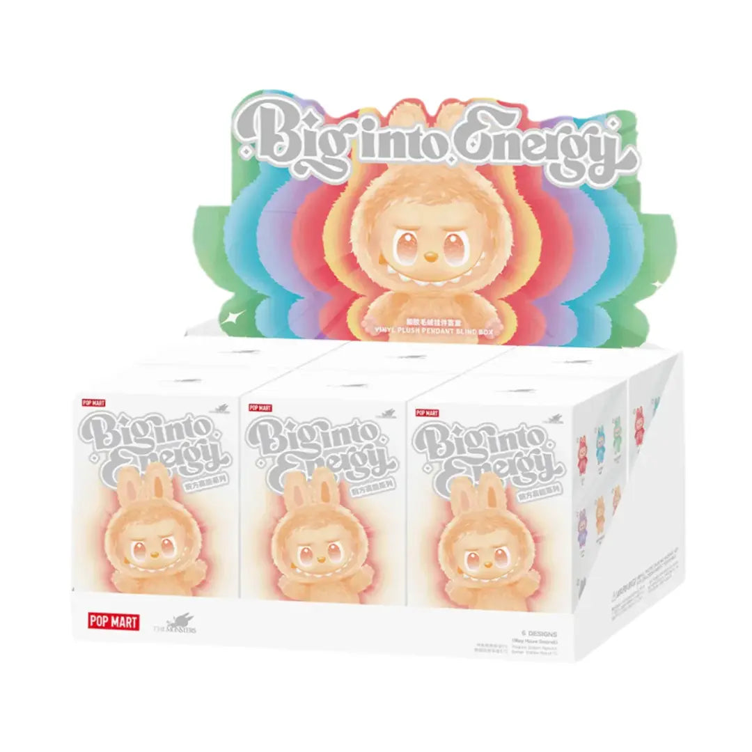 Pop Mart Labubu The Monsters Big into Energy Series Vinyl Plush Pendant Sealed Case (6 Blind Box) Basement