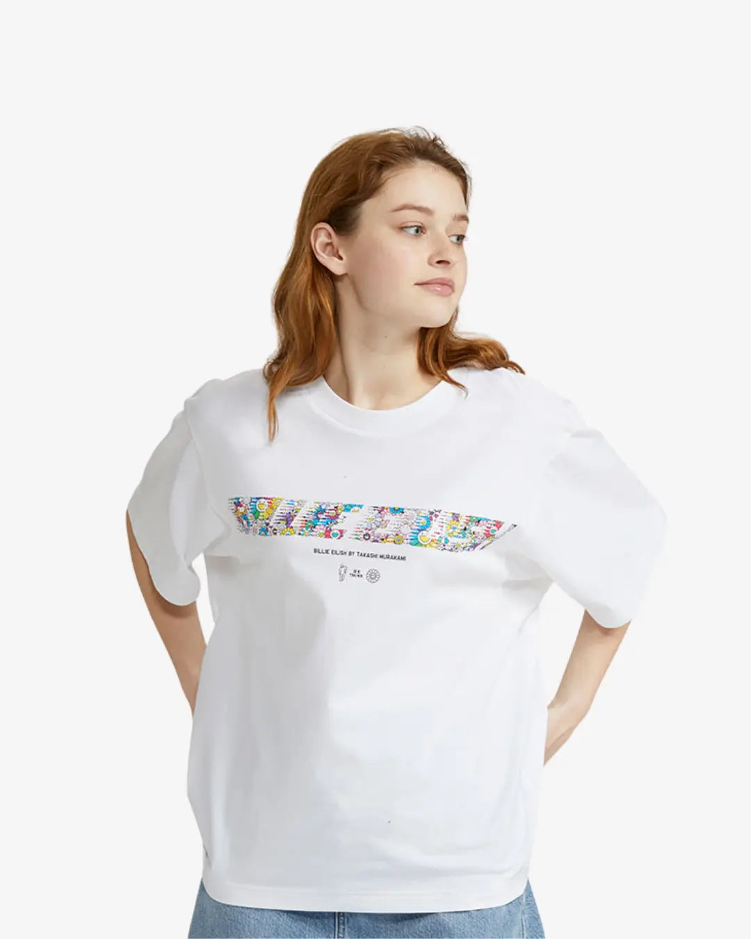 Billie Eilish Flower Logo Tee (US Womens Sizing) White Basement