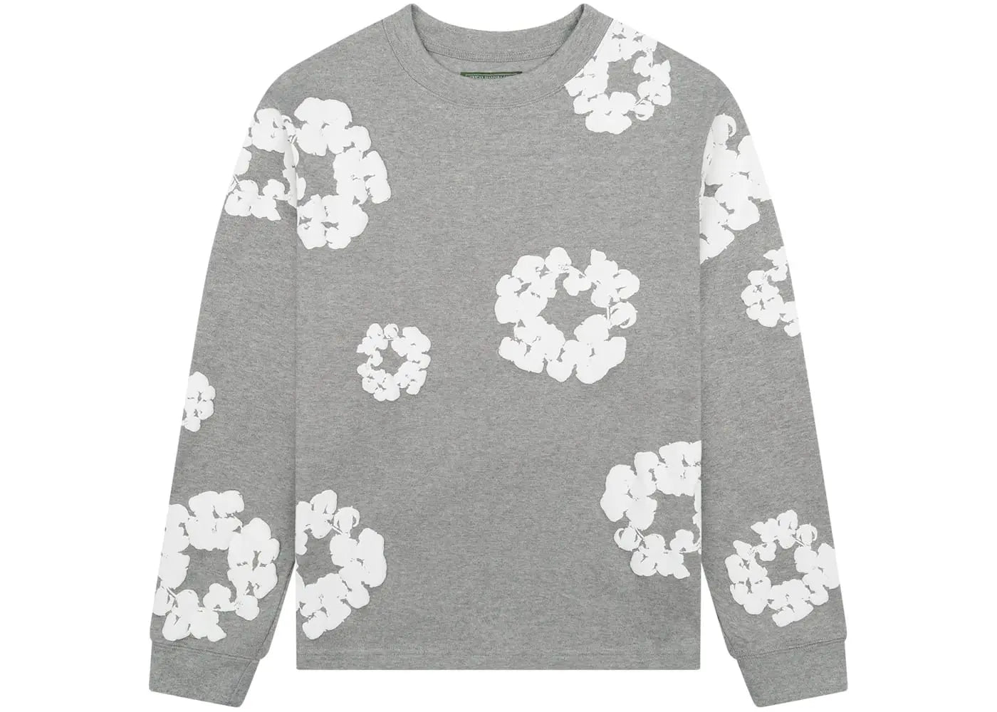 Denim Tears Long Sleeve Cotton Wreath T-shirt Grey Basement