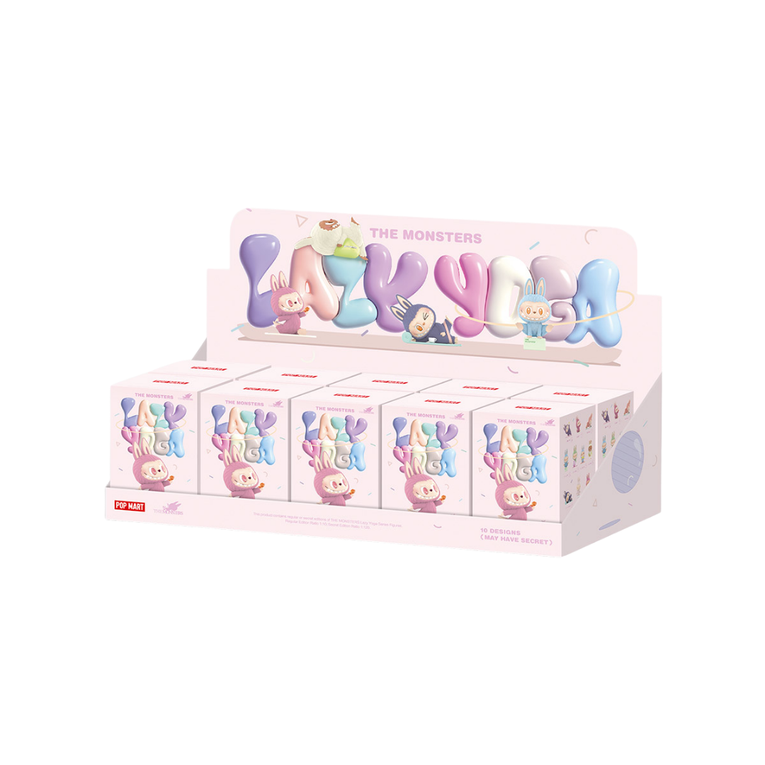 Pop Mart Labubu The Monsters Lazy Yoga Series Figures Sealed Case (10 Blind Boxes) Basement