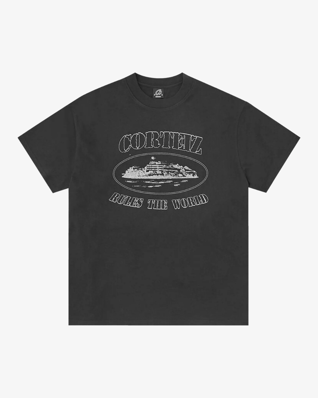 Corteiz Reflective Alcatraz Tee Triple Black