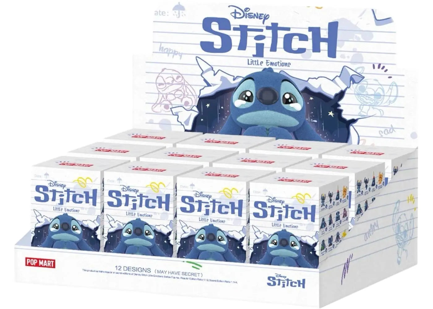 Pop Mart Disney Stitch Little Emotions Series Figure Sealed Case (12 Blind Box) Basement