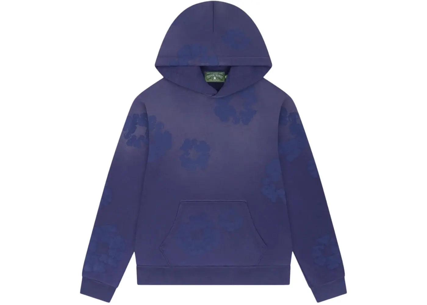Denim Tears Mono Cotton Wreath Hoodie Washed Blue Basement