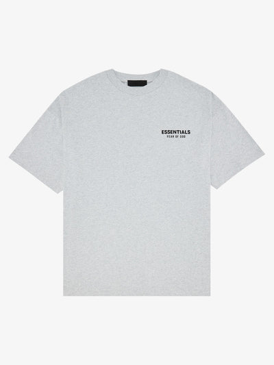 Fear of God Essentials Jersey Crewneck T-Shirt 'Light Heather Gray' – front