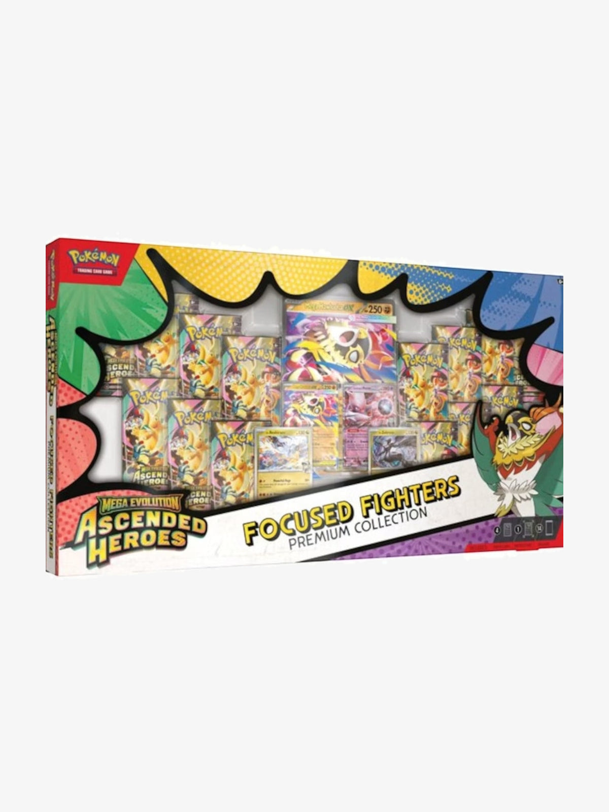 Pokémon TCG Mega Evolution Ascended Heroes Focused Fighters Premium Collection (Sam's Club Exclusive) – front