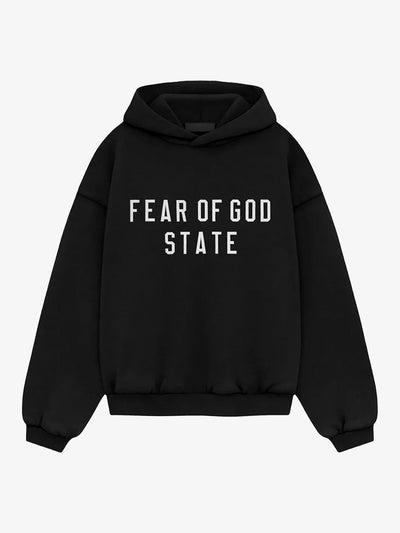 Fear of God Essentials Heavy Fleece Hoodie 'Black' – front