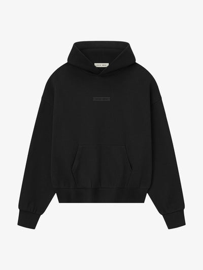 Fear of God Essentials Classic Fleece Hoodie 'Jet Black' – front