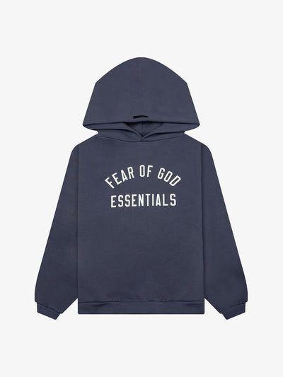 Fear of God Essentials Fleece Hoodie 'Marine' – front