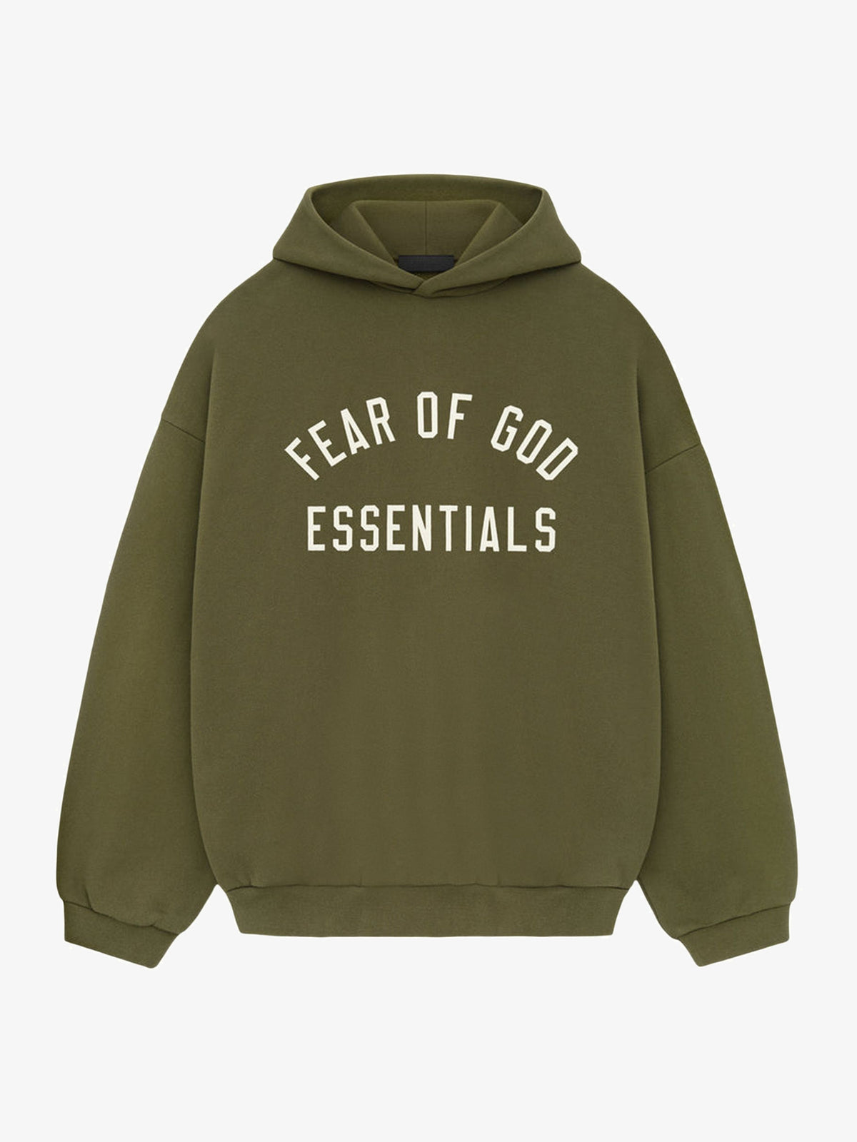 Fear of God Essentials Fleece Hoodie 'Military' – front