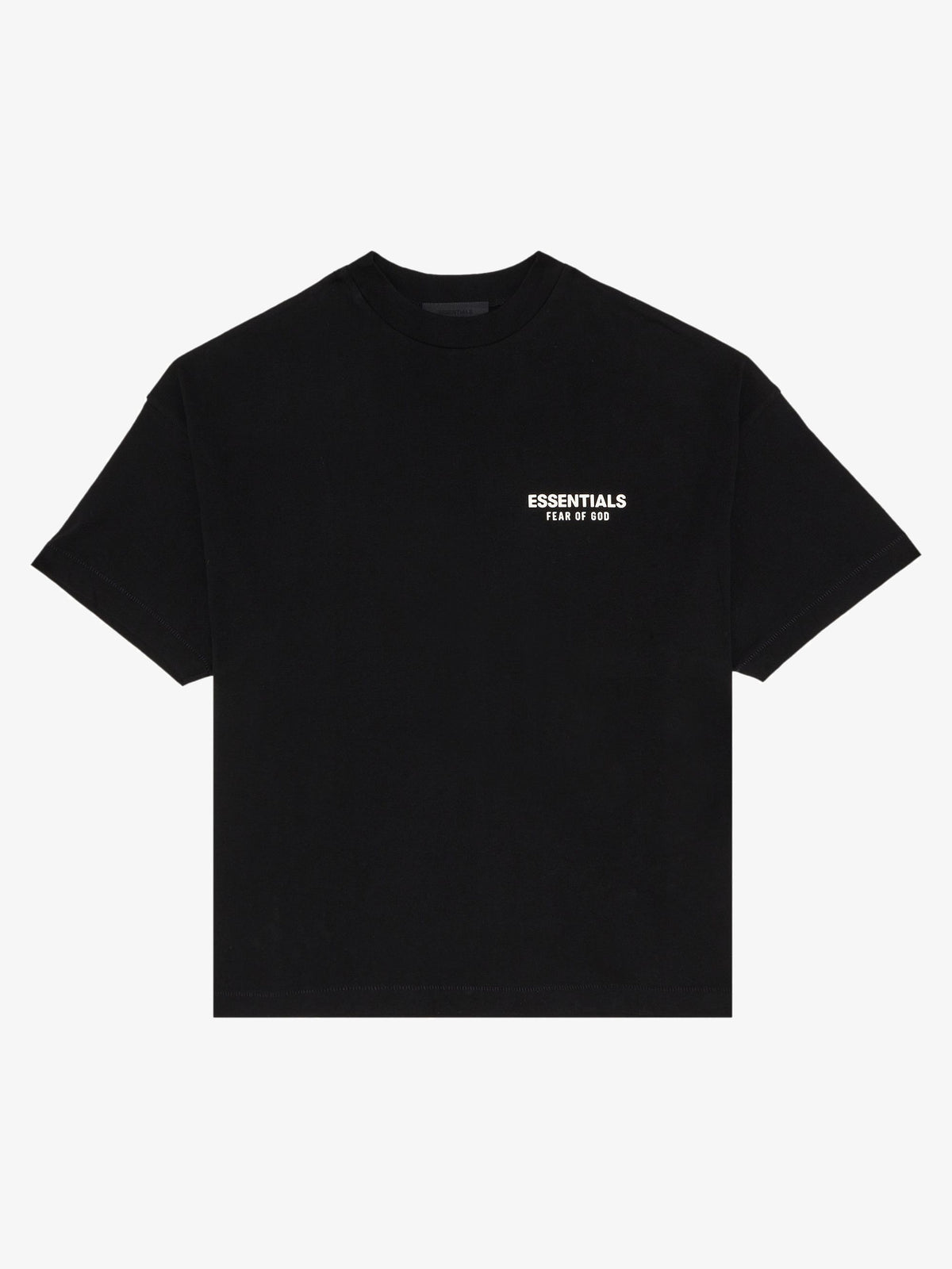 Fear of God Essentials Jersey Crewneck T-Shirt 'Black' – front