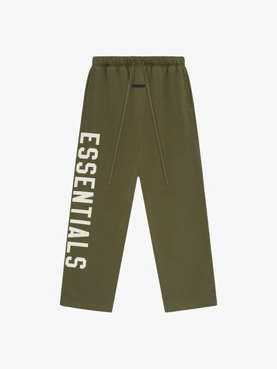 Fear of God Essentials Fleece Relaxed Sweatpant 'Military' – front