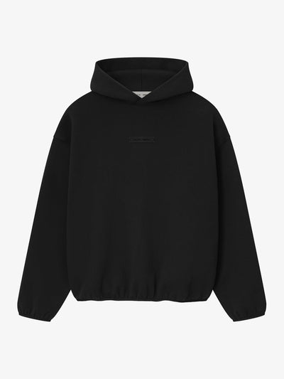 Fear of God Essentials Modern Fleece Hoodie 'Jet Black' – front