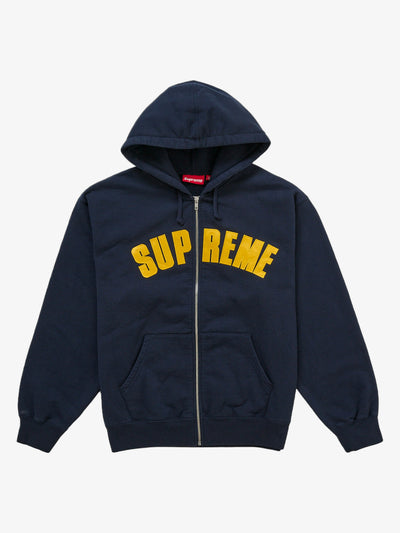 Supreme Larry Clark Zip Up Hooded Sweatshirt 'Navy' – front