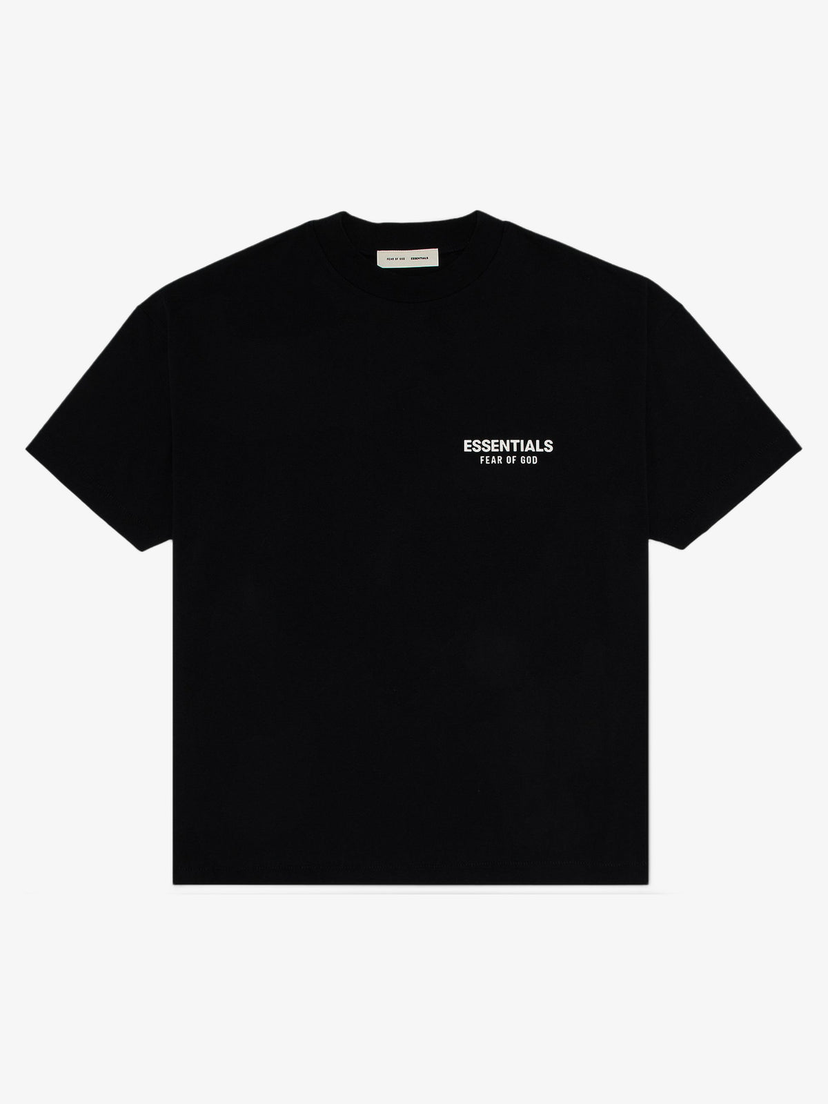 Fear of God Essentials Classic Short Sleeve Tee 'Jet Black' – front