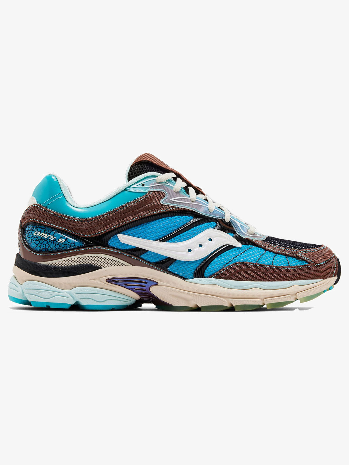 Saucony ProGrid Omni 9 'Footpatrol Blue Brown' – side
