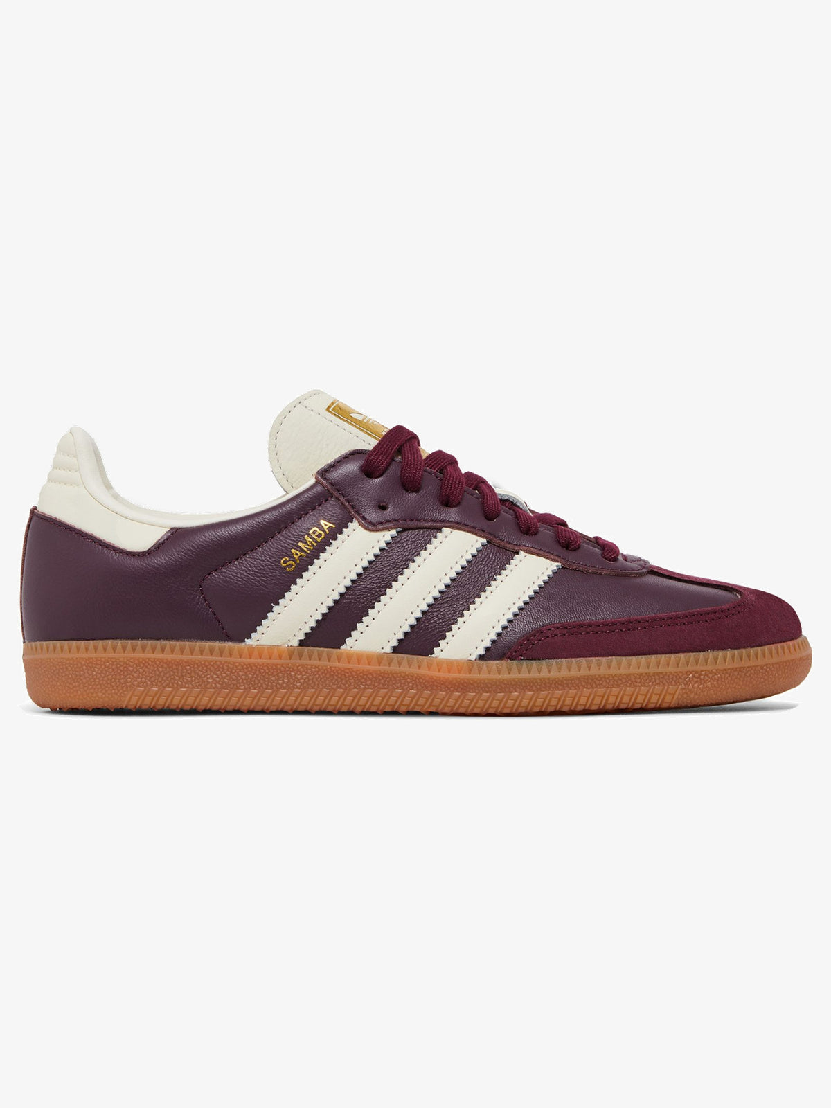 adidas Samba OG 'Maroon Gold Metallic' (W) – side