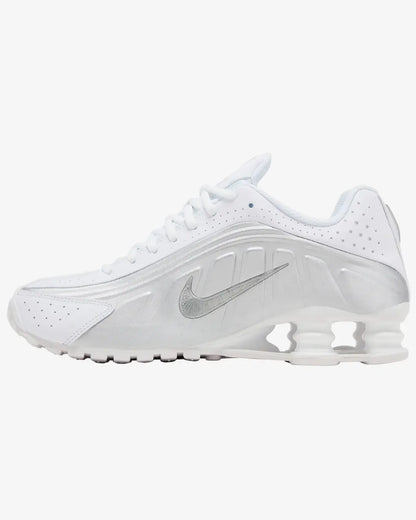 Nike Shox R4 GS White Metallic Silver 2025 Nike