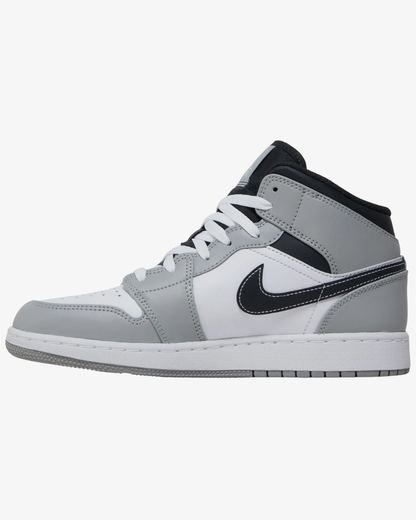 Air Jordan 1 Mid GS Light Smoke Grey