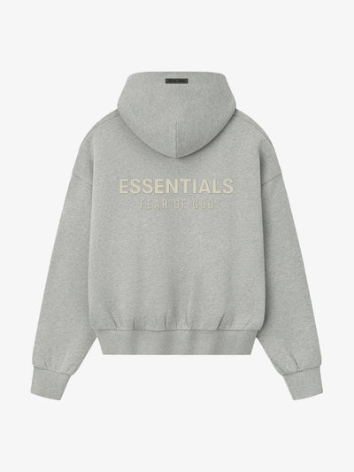 Fear of God Essentials Classic Fleece Hoodie 'Concrete Heather' – back