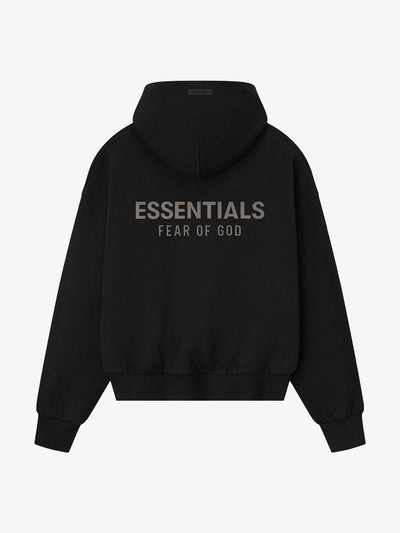 Fear of God Essentials Classic Fleece Hoodie 'Jet Black' – back