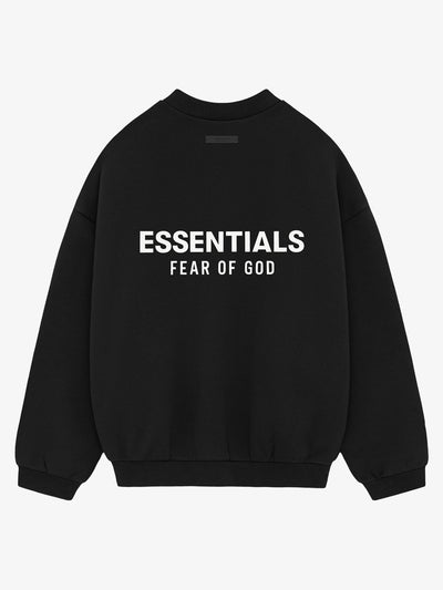 Fear of God Essentials Fleece Crewneck (FW24) 'Black' – back