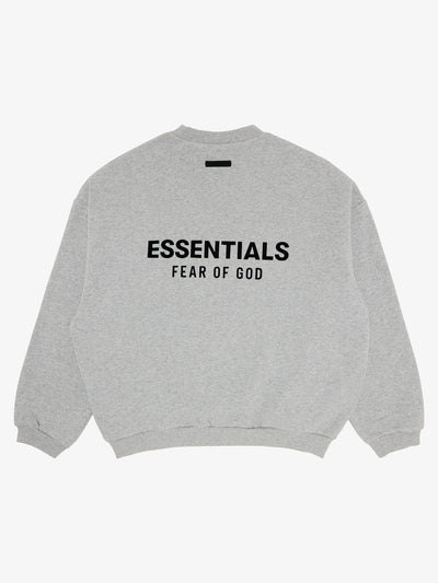 Fear of God Essentials Fleece Crewneck 'Light Heather Gray' – back