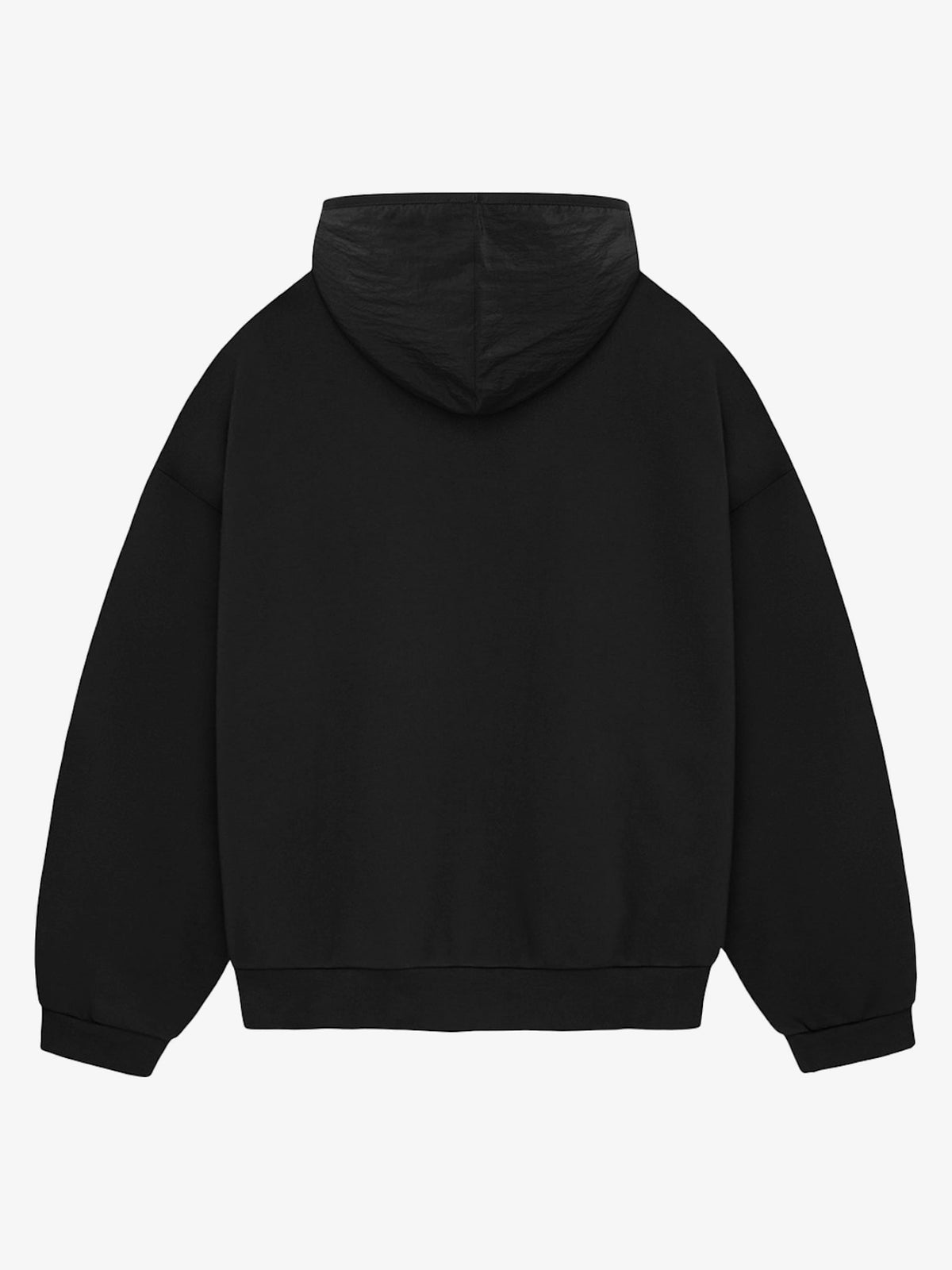 Fear of God Essentials Nylon Fleece Hoodie 'Jet Black/Jet Black' – back